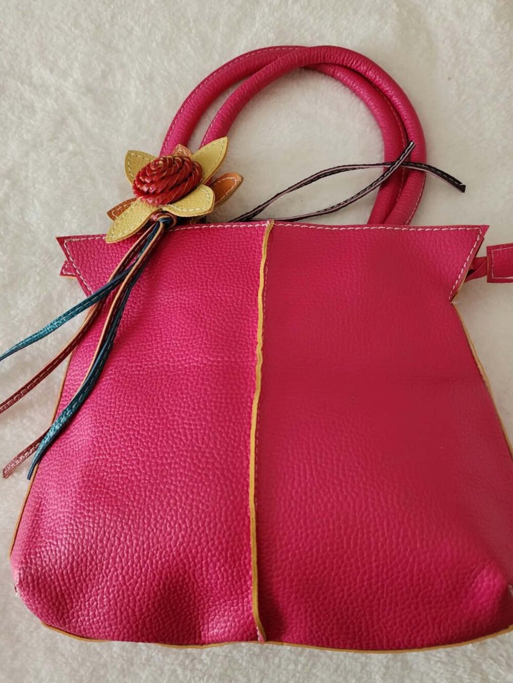 Mellow World Pink Floral Satchel Handbag